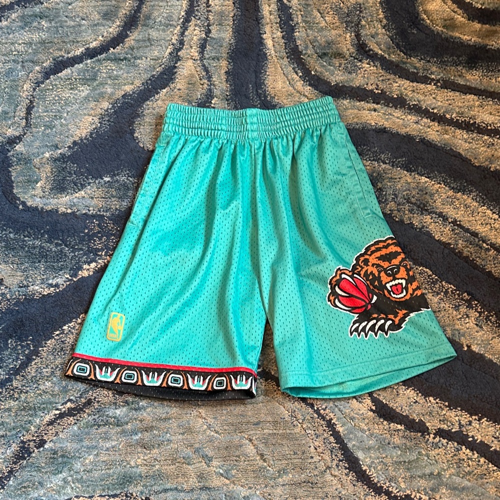 Teal Basketball Shorts with Bear Logo